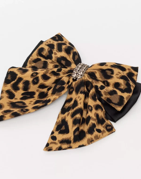 Laço Animal Print com Pedrarias